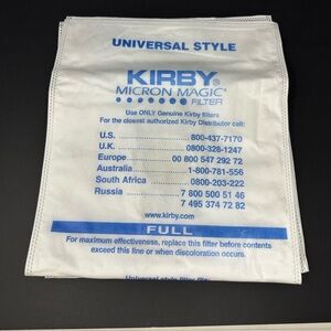 4 KIRBY VACUUM BAGS Sentria UNIVERSAL F Style MICRON MAGIC Hepa Filter L0